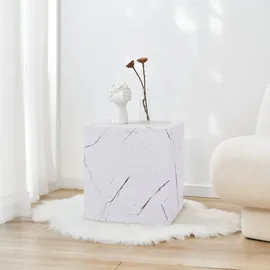 [en.casa] Ellelu Weiß MDF 45 x 40 x 40 cm