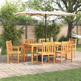 vidaXL Garten Essgruppe 7-tlg. Braun