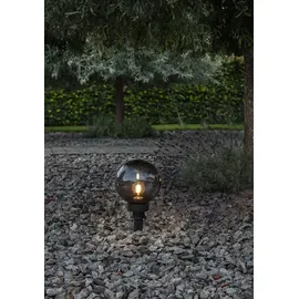 Star Trading Kugelleuchte Keramik Kunststoff Ø 20 cm, 24 cm hoch, E27, spritzwassergeschützt, schwarz
