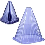 Relaxdays Pflanzenhut, 32er Set, Schneckenschutz, Frostschutz, HxBxT: 22 x 19 x 19 cm, Pflanzenschutzhauben PVC, lila