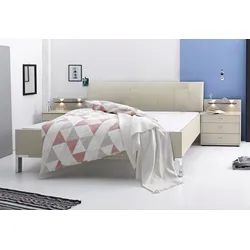 Bett WIEMANN, beige (champagnerfarben), L:217cm, Betten, Bettgestell
