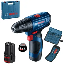 Bosch GSR 120-LI inkl. 2 x 2,0 Ah + Zubehör 23Szt.