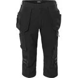 Fristads Handwerker 3/4-Stretch-Hose 2600 GLWS" - Schwarz/C44 300516-940-C44