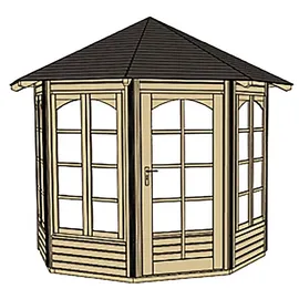 Weka 8-Eck Pavillon 234 B 3,05 x 2,82 m Beige