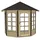 Weka 8-Eck Pavillon 234 B 3,05 x 2,82 m Beige