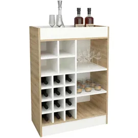 VCM Mid.you Weinschrank Maße ca. H. 100 x B. 70 x T. 38 cm Küchenregal Regal Weinregal - Esilo