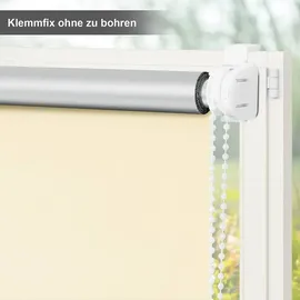 Woltu Verdunklungsrollo Klemmfix 110 x 210 cm Weiß
