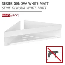 Wenko Turbo-Loc® Genova White matt, Befestigen ohne Bohren mit Spezial-Klebepad