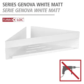 Wenko Turbo-Loc® Genova White matt, Befestigen ohne Bohren mit Spezial-Klebepad