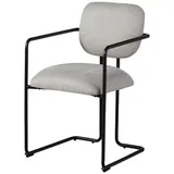 MASSIVMOEBEL24.DE Polsterstuhl Polyester beige 2er Set