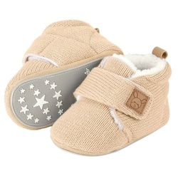 Krabbelschuhe Baby Strick Gr. 20, beige | Sterntaler