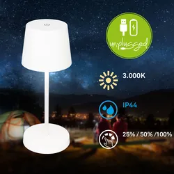 BRILONER LEUCHTEN LED Tischleuchte "PIHA", weiß, Lampen