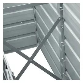 vidaXL Garten-Hochbeet verzinkter Stahl 240 x 40 x 45 cm Grau