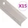 vidaXL Treppenkantenprofile L-Form 15 Stk. Aluminium 100cm Champagner