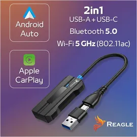 REAGLE Wireless Carplay Android Auto Adapter
