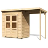 Karibu Eco Gartenhaus Merseburg 2 inkl. Anbaudach - Sparset