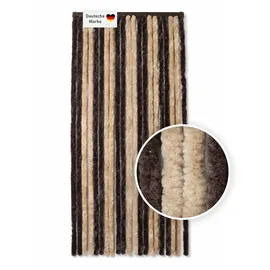 Lemodo Flauschvorhang 90 x 200 cm Braun/Beige Fliegenschutz
