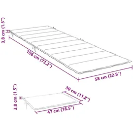 vidaXL Sonnenliege 20 x 0 x 0 cm Grün