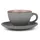 Bitz Kaffeetasse mit Untertasse 0,24 l Grau/Hellrosa