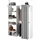Parisot Kleiderschrank Bari 143 x 182 x 48 cm Weiß/Grau
