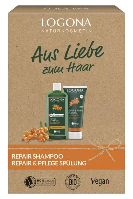 Logona Repair Shampoo & Spülung Geschenkset