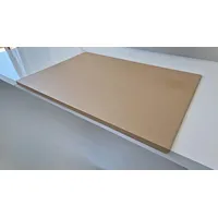 Gewinkelte Schreibtischunterlage mit Kantenschutz sanft lux Leder 60 x 38 Beige