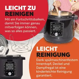 Paderno Instant Pot Pro 10-in-1-Elektro-Multikocher 1200 W,