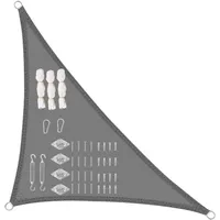 Woltu Sonnensegel Sonnenschutz HDPE Durchlässig UV Schutz grau 4,2x4,2x6m