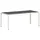 vidaXL Gartentisch mit Glasplatte Weiß 190x90x75 cm Poly Rattan