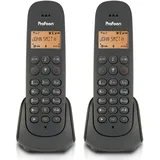 Profoon PDX620 - DECT-Telefon mit 2 Mobilteilen, Schwarz