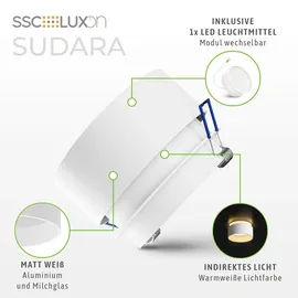 SSC-LUXon Sudara LED Deckenspot weiß rund