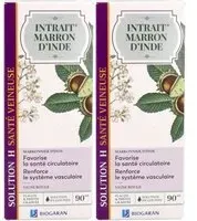 Intrait Marron d'Inde Solution H Santé Veineuse, buvable, complément alimentaire 2x90 ml