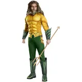 Original Aquaman Muskel Herrenkostüm Deluxe für Superhelden Mottoparties XL 56-58