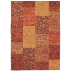 Eleganter Vintage-Jacquardteppich `Coquet Opal`. Farbe: Orange, 155x230 cm | Kadima Design