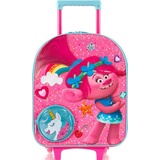 HEYS Kinderkoffer Trolls, Rosa, 2 Rollen, Kindertrolley Kinderreisegepäck Handgepäck-Koffer rosa