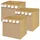 Wellhome Aufbewahrungsbox 29 x 29 x 29 cm 3-tlg. Beige/Braun