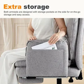 IWMH Chefsessel Kunstleder Grau