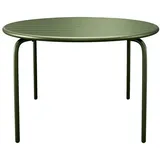 Vente-Unique Gartentisch, Schlamm, Metall, Uni, 6-Sitzer, Rund, 130x74x130 cm, Gartenmöbel, Gartentische, Gartentische
