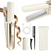 Glätteisen Mini Kabellos 5000mAh Akku, 2 in 1 Glätteisen Locken und Glätten | Reiseglätteisen Mini für Handtasche | Glätteisen ohne kabel Klein für alle Haartypen | 4/7 Heizmodi | Frizz Reduzieren