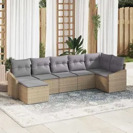 vidaXL Sofa Set 7-tlg. Loungeset beige