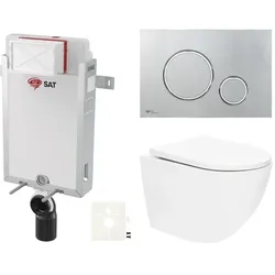 SAT Hänge-WC Set zum Einmauern SIKOSZTOR6771