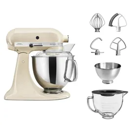 KitchenAid Artisan 5KSM175 Crème Glasset mit Glasschüssel