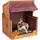 Mr. Deko Hundestrandkorb Wacholder PE Beige Dessin Rot Gestreift