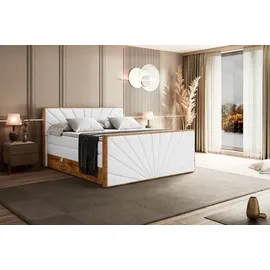altdecor Boxspringbett 120 x 200 cm H3 Weiß