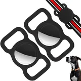 Airtag Katzenhalsband,2Pc Reflektierend GPS Leichte Tracker Katzenhalsbänder mit Airtag Hülle,Katzenhalsbands,Tag Air Halsband Katze,Airtags Katzenhalsbands Halter,Schnellverschluss