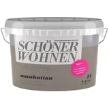 SCHÖNER WOHNEN FARBE Wand- und Deckenfarbe Manhatten, Tropf- und spritzgehemmt, Lösemittelfrei bunt