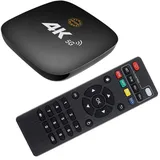 TV Box 2+16G Android 10.0 ROM Smart TV Box Set Top Box mit USB 2.0 Ultra HD 4K 6K 8K HDR Dual Band WiFi 2.4 5.8GHz BT5.0 Android TV Box