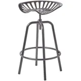 Homescapes Barhocker Traktorsitz 47 x 74 x 50 cm Grau