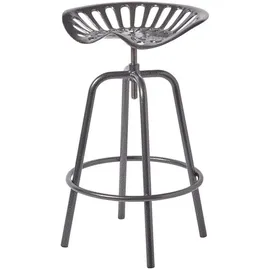 Homescapes Barhocker Traktorsitz 47 x 74 x 50 cm Grau