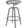 Homescapes Barhocker Traktorsitz 47 x 74 x 50 cm Grau